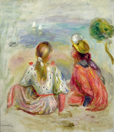Junge Mädchen am Strand, ca. 1898 von Pierre Auguste Renoir